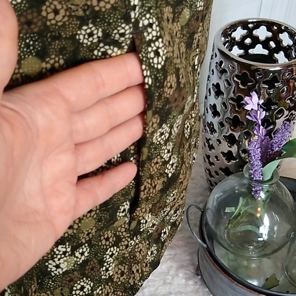 Cj Banks Brown Twill Button Up Floral Blouse Size X (XL) - Picture 4 of 9